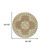 8' Round Tan Round Oriental Stain Resistant Indoor Outdoor Area Rug - 606114583011