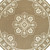 8' Round Tan Round Oriental Stain Resistant Indoor Outdoor Area Rug - 606114583011