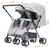 Foldable Side by Side Double Stroller Lockable Twin Stroller