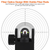 45 Degree Offset Rear Front Flip Up Sights