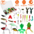 94Pcs Fishing Lures Kit Soft Plastic Fishing Baits Set