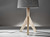 Homeroots Lighting Natural Wood Tripod Base Table Lamp, Grey Felt Shade, Natural Ash Wood