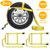 2Pcs Car Basket Straps Adjustable Tow Dolly Tire 