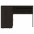 Homeroots Office Thorpe Black L-Shaped Computer Desk, Black Finish