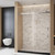 76" White Glass Sliding Closet Doors
