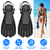 Swim Snorkel Short Fins Flippers Adjustable Open Heel Flippers 