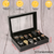 12 Slots Faux Leather Watch Box 