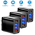3 Packs 4-Port USB Wall Charger USB Hub Charger Wall 