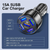 5 Port USB Fast Car Charger with LED Display Charge 5 Devices at once 
