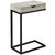 10.25" x 15.75" x 24.5" Grey Finish Drawer and Black Metal Accent Table - 4512822780009
