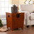 Homeroots Living Room 24" Brown Solid Wood Square End Table, Brown, Square