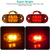 10Pcs LED Car Truck Marker Light 5Pcs Amber 5Pcs Red Trailer RV Marker