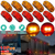 10Pcs LED Car Truck Marker Light 5Pcs Amber 5Pcs Red Trailer RV Marker