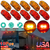 10Pcs LED Car Truck Marker Light 5Pcs Amber 5Pcs Red Trailer RV Marker