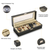 6 Slots Faux Leather Watch Box