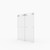 70" White Glass Sliding Closet Doors