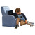 Kids Blue Comfy Upholstered Recliner Chair with Storage