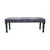 Homeroots Living Room 47" Abstract Design Upholstered Bench, Blue and Cream