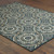 6' X 9' Blue Geometric Stain Resistant Indoor Outdoor Area Rug - 606114573272