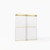 70" Gold Glass Sliding Closet Doors