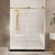 76" Gold Glass Sliding Closet Doors