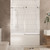 60" White Glass Sliding Closet Doors