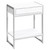 Homeroots 18.2" x 12.8" x 23.5" White Finish and Metal Accent Table
