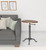 Homeroots Living Room 22 Inches Industrial Chestnut Solid Wood Round End Table