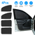 4Pcs Front Rear Car Window Magnet Covers Breathable Mesh 