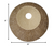 1 X 26 X 26 Brown Round Double Layer Ribbed Wall Plaque - 689805007324