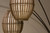 Homeroots Lighting Three Light Arc Lamp, Bronze Finish, Brown Cane Lanterns