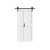 Set Of Two 84" White Wood Bi-Fold Door