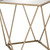 Homeroots Living Room 24" Champagne and Silver Glass and Metal Square Mirrored End Table, Champagne and Silver Finish