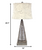 15 X 13 X 28.5 Tan Industrial Metal With Gentle Linen Shade - Table Lamp - 614486178636