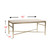 Homeroots Living Room 42" Off White Manufactured Wood and Metal Rectangular Coffee Table, Off White Finish