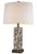 Homeroots Lighting Silver Table Lamp with Abstract Mirror Design, Silver Finish, 28 Inches