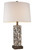 Homeroots Lighting Silver Table Lamp with Abstract Mirror Design, Silver Finish, 28 Inches