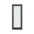 80" Black Glass French Doors