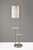 Homeroots Lighting Lily Pad Glass Shelf Floor Lamp, Brushed Steel Finish