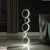 39" White Metal Five Circle Geometric Sculpture LED Table Lamp - 606114071334