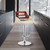 Homeroots Living Room Cream Faux Leather and Walnut Wood Adjustable Bar Stool