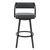 Homeroots Living Room 26" Timeless Slate Grey Faux Leather Silver Finish Swivel Counter Stool, Slate Grey, Silver Finish