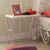 22" Lilac Steel and Wood Nightstand