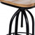 Homeroots 46" Natural Steel Swivel Low Back Adjustable Height Bar Chair With Footrest