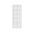 80" White Glass French Doors