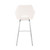 30" White Faux Leather and Stainless Steel Bar Stool - 606114635338