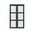 Set Of Two 78" Black Glass Bi-Fold Door