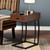 Homeroots Living Room 23" Brown Manufactured Wood and Iron Rectangular End Table With Drawer
