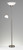 71" Silver Metal Two Light Torchiere Floor Lamp With White Bowl Shade