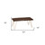 Homeroots Living Room 42" Gold and Rustic Brown Solid Wood Live Edge Rectangular Coffee Table